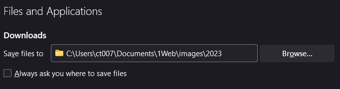 Save Image Location - Firefox