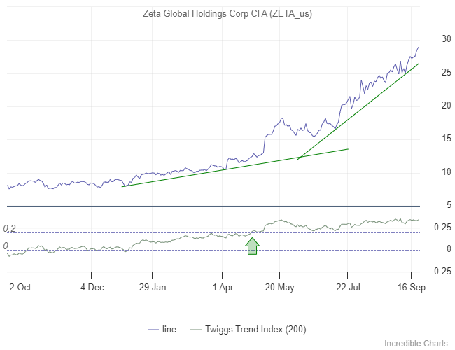 Zeta with Twiggs Trend Index