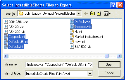 export files