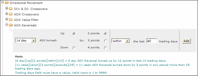 directional movement adx reversals filter 