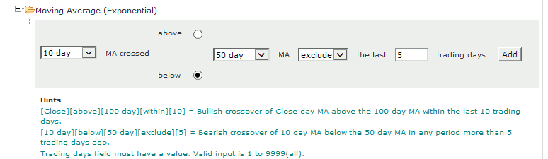 moving average crossovers filter