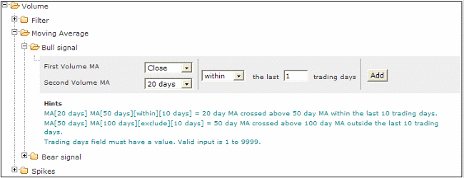 volume ma stock screener 